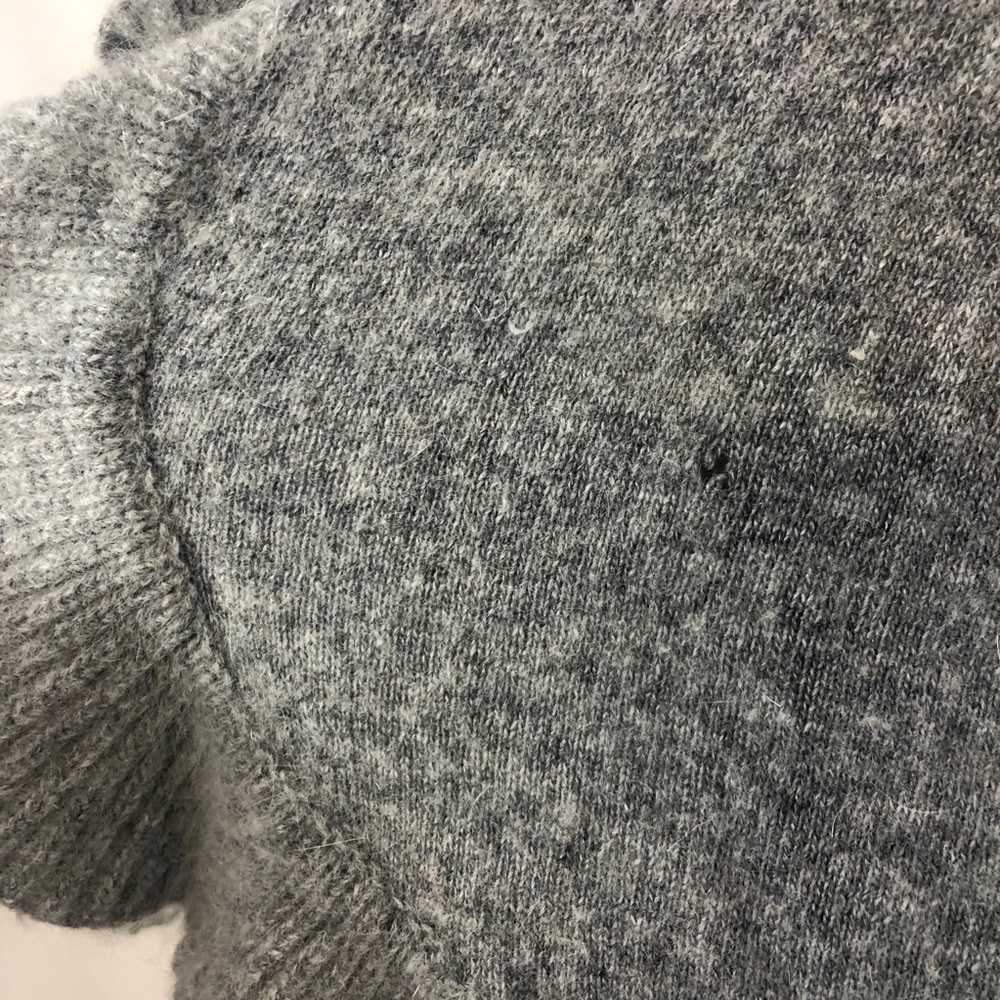 Colour‎ Works Ruffle Gray Soft Angora Wool Cardigan - Picture 6 of 13